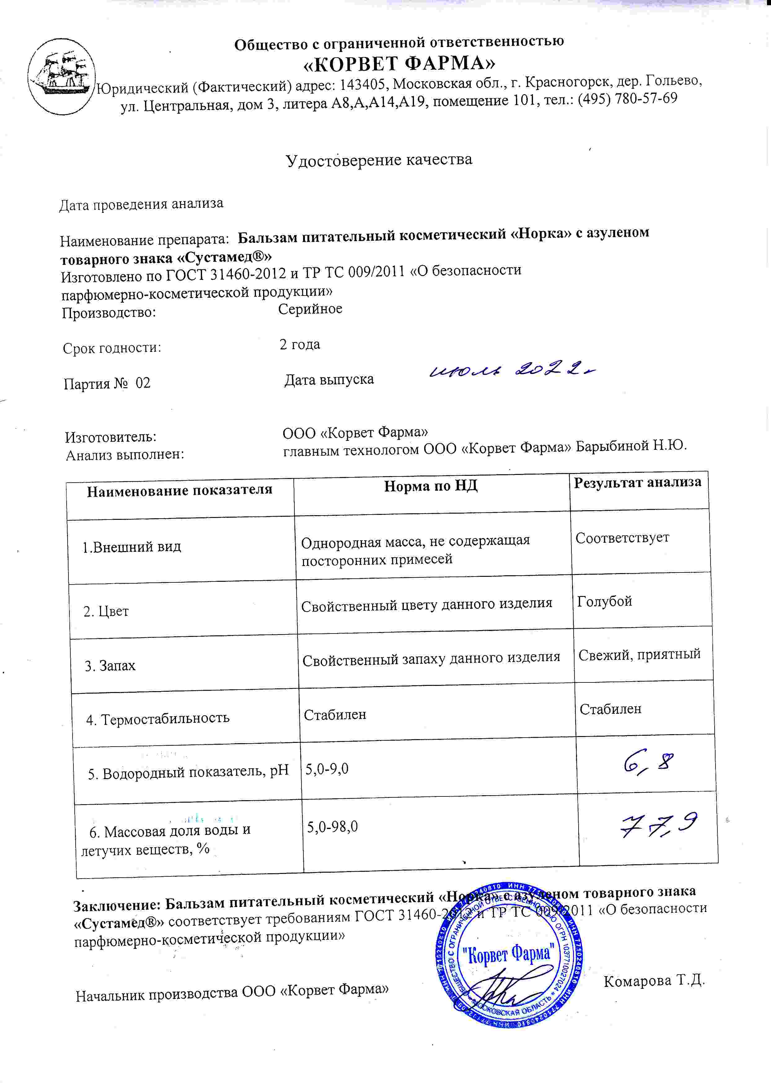 Паспорт №07202202